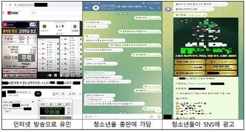  해외에 기반을 둔 불법 도박 사이트 조직원이 청소년을 총판에 가담한 정황. (사진=경기북부경찰청 제공)