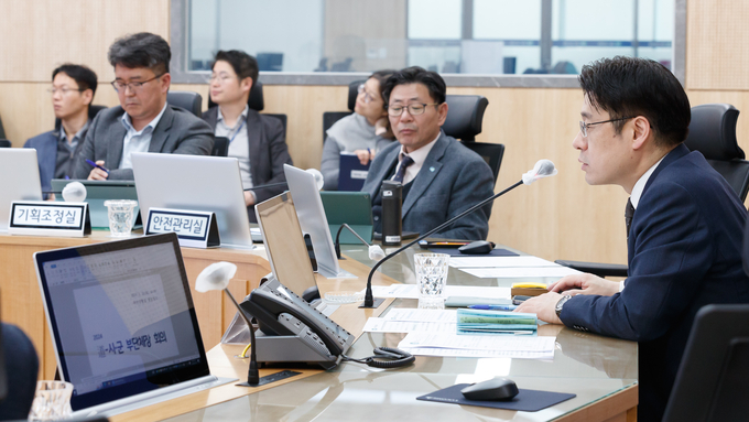 28일 경기기도청에서 진행된 도-시군 부단체장 회의에서 오병권 경기도 행정1부지사가 발언하고 있다. (사진=경기도 제공)