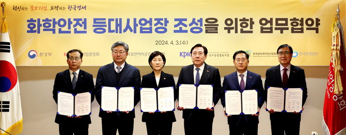 '화학안전 등대사업장 조성 사업'을 위한 업무협약식. (사진=중소기업중앙회 제공)