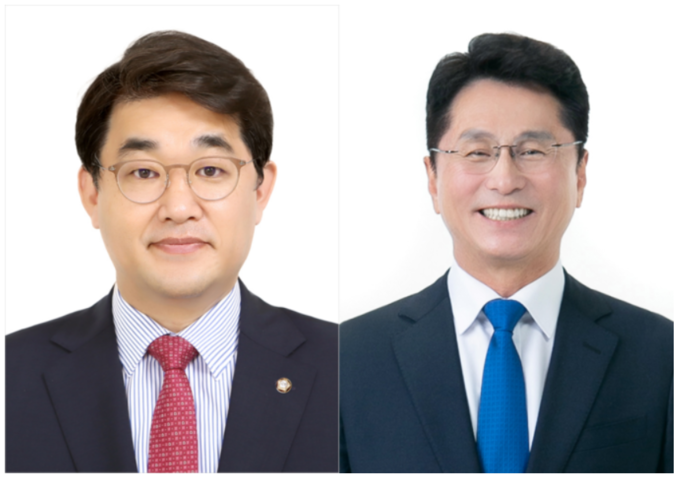 왼쪽부터 22대 총선 인천 중구강화군옹진군 배준영 국민의힘 후보, 조택상 더불어민주당 후보 ( 사진 = 경기신문 DB )