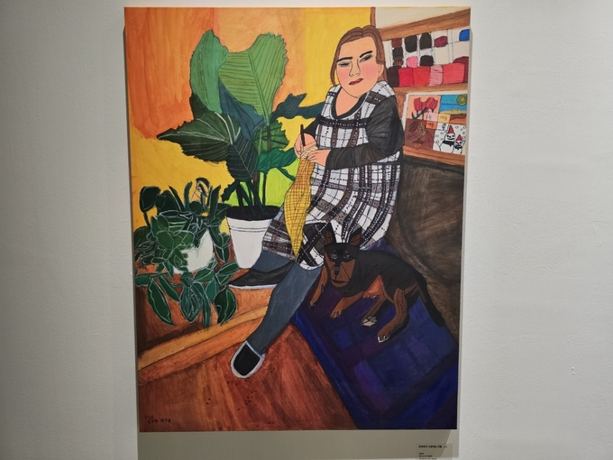 정은혜, 은혜씨가 사랑하는 것들, 캔버스에 아크릴& 펜, 116.7×91cm (50F edition). (사진=고륜형 기자)