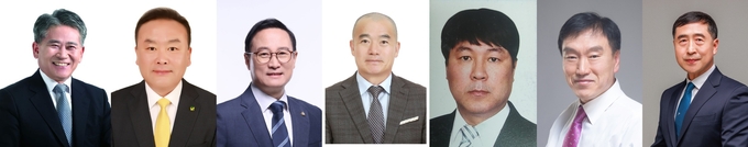 (왼쪽부터) 개혁신당 장석현 후보(남동구갑), 녹색정의당 김응호·새로운미래 홍영표 후보(부평구을), 내일로미래로 최창원 후보(계양구을), 개혁신당 최인철 후보(서구갑), 개혁신당 권상기·자유민주당 이진기 후보(서구병).
