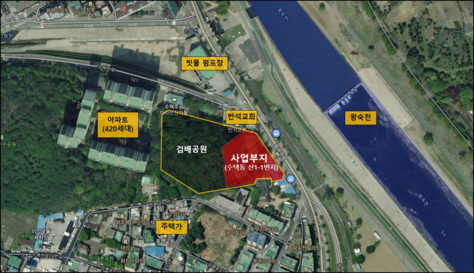 검배 문화체육센터 위치도 (위치도= 구리시 제공)