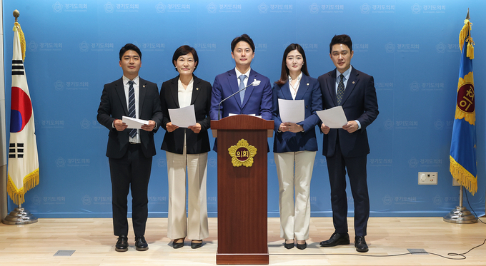경기도의회 더불어민주당 대변인단. (사진=경기도의회 제공)