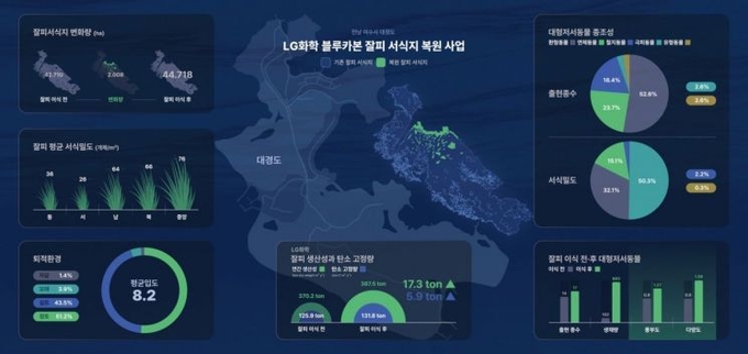 LG화학-한국수산자원공단_블루카본 잘피 서식지 복원 사업. (자료=LG화학 제공)