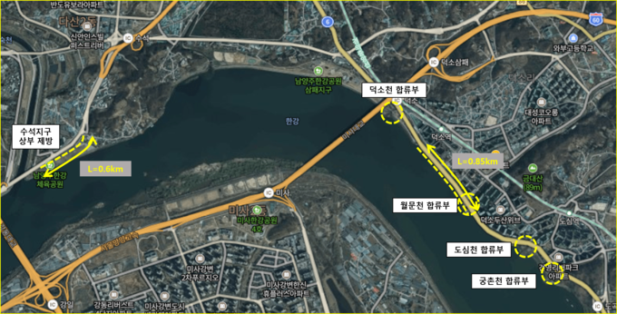 준설대상 위치도 (위치도=남양주시 제공)