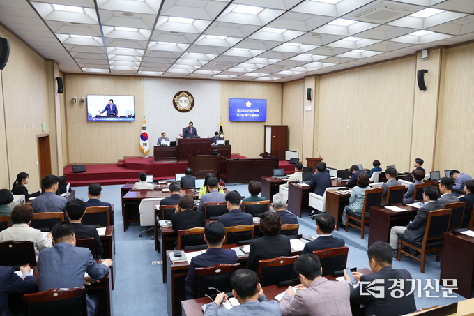 안성시의회, 제223회 임시회 모습(사진=안성시의회 제공)