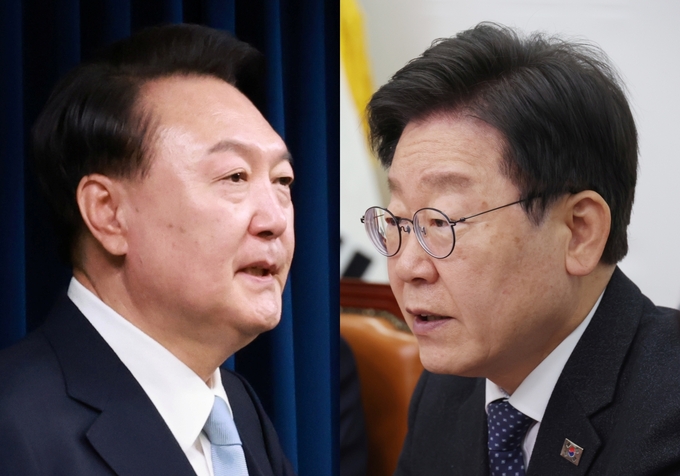 윤석열 대통령과 이재명 더불어민주당 대표. (사진=연합뉴스)
