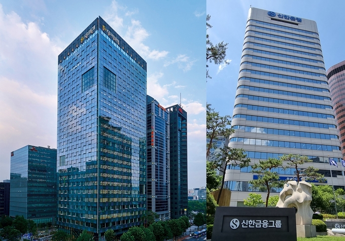 KB금융그룹(왼쪽), 신한금융그룹 본사 (사진=각 사 제공)