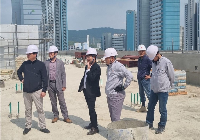 양주교육지원센터는 옥정지구 신설학교에 대한 현장점검을 실시했다. (사진=양주교육지원센터 제공)