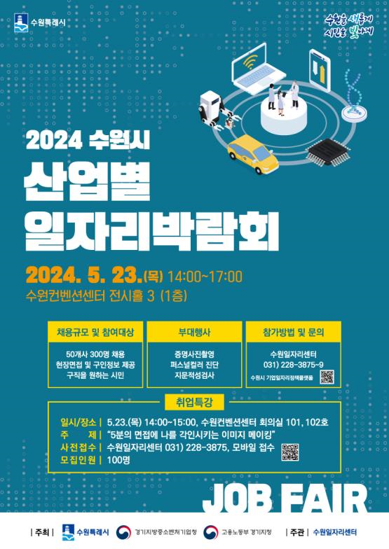 ‘2024 수원시 산업별 일자리박람회’ 홍보물. (사진=수원시 제공)