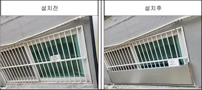 침수방지시설 설치 모습. (사진=수원시 제공)