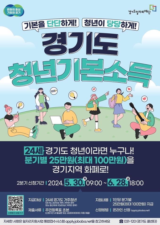 경기도 청년기본소득 신청 안내문. (사진=남양주시 제공)