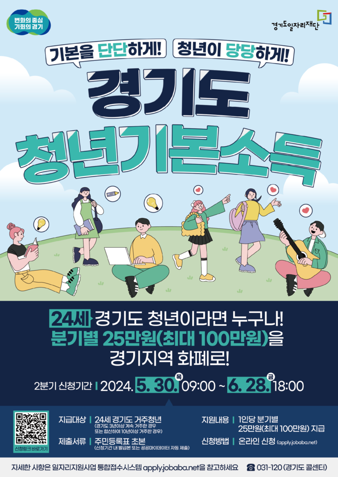 경기도 청년기본소득 홍보물. (사진=수원시 제공)