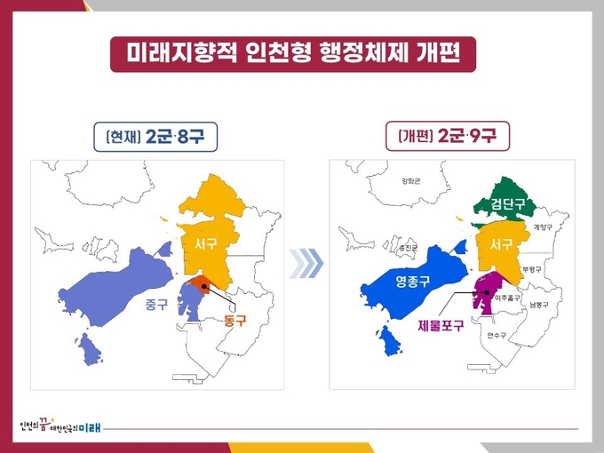 인천형 행정체제 개편 전도. ( 사진 = 인천시 제공 )