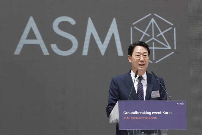 정명근 화성시장이 ASM 화성 제2캠퍼스 기공식에서 임기내 20조 투자유치를 성공하겠다고 밝혔다. (사진=화성시 제공)