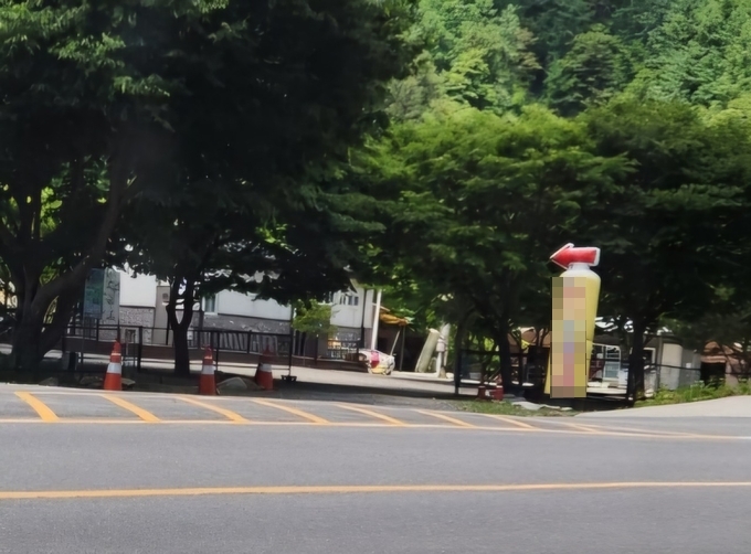 가평군 내 A 캠핑장 진출입로 모습. (사진=김영복 기자)