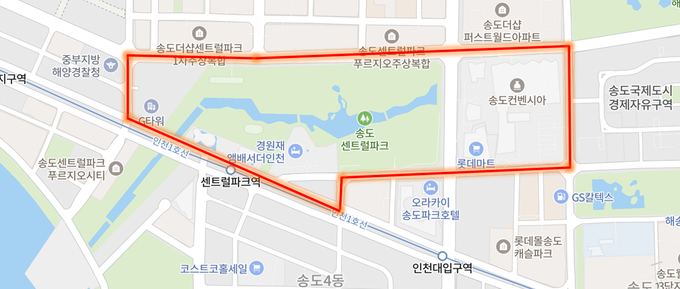 송도 자율주행자동차 시범운행지구. ( 사진 = 인천시 제공 )