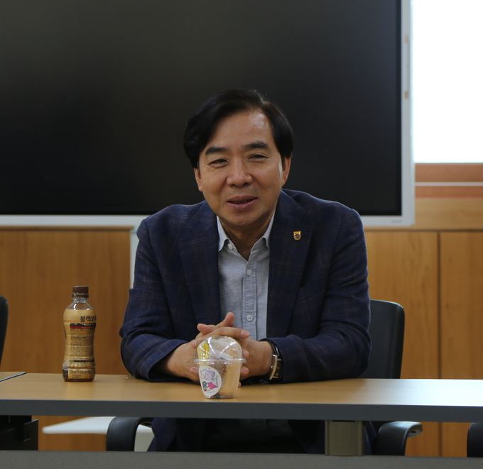 강성영 총장이 인사말을 전하고 있다. (사진=한신대 제공)