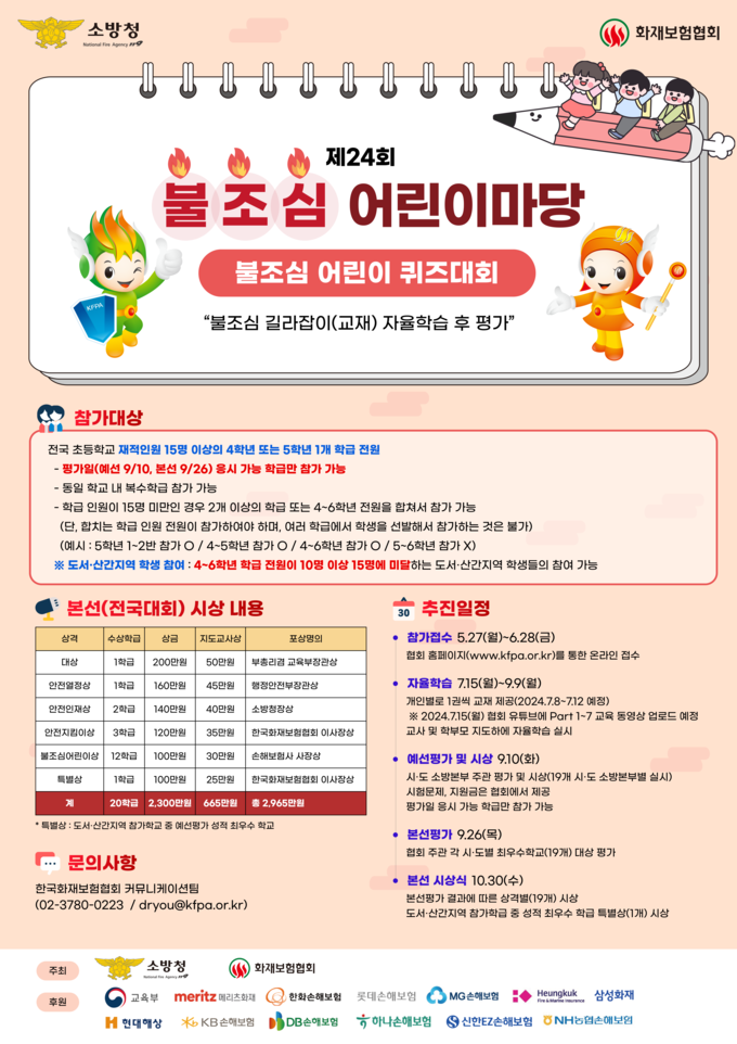 시흥소방서 제24회 불조심 어린이마당 행사 홍보 포스터. (사진=시흥소방서 제공)