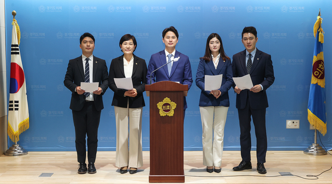 경기도의회 더불어민주당 대변인단. (사진=경기도의회 제공)
