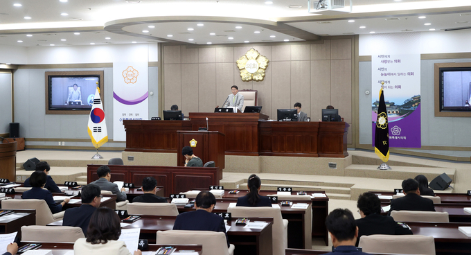 수원시의회 제382회 제1차 정례회 제2차 본회의. (사진=수원시의회 제공)