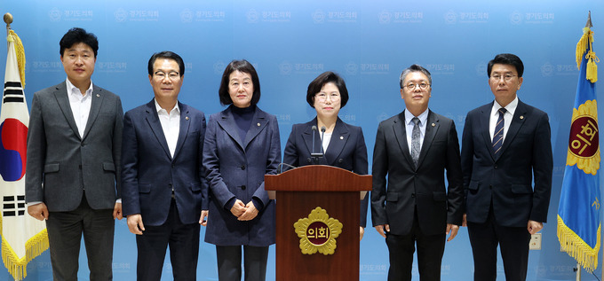 경기도의회 국민의힘 대변인단. (사진=경기도의회 제공)