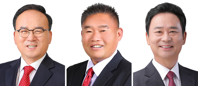 (왼쪽부터) 구본신, 이재한 의원, 설진서 의원. (사진=광명시의회 제공)
