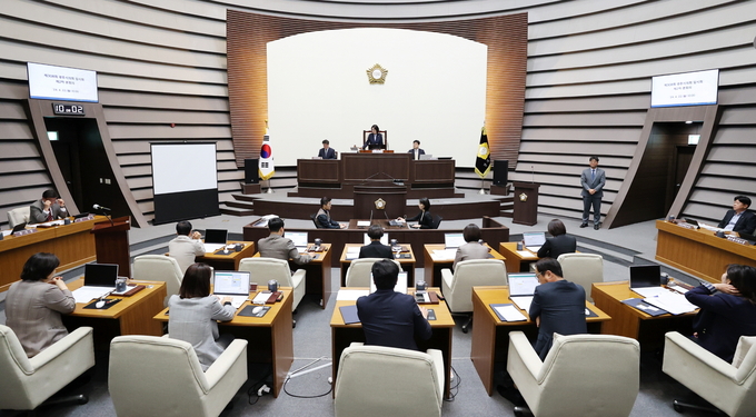 최근 열린 광주시의회 임시회 모습. (사진=시의회 제공)