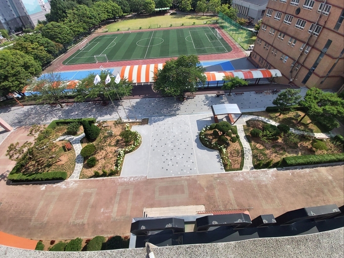 감포시가 9억여원의 사업비를 들여 도심과 학교 일원등에 숲 조성사업을 마쳤다. (사진=김포시청 제공) 