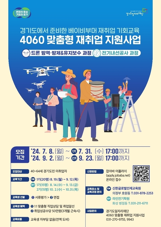 4060 맞춤형 재취업 지원사업 포스터. (사진=경기도 제공)