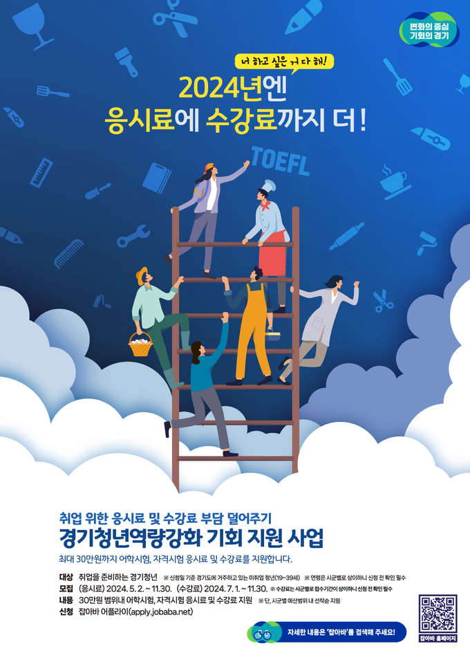 가평군은 취업준비생들의 비용 부담 완화를 위해 '경기청년 역량강화 기회지원 사업'을 7월부터 확대 시행하고 있다며 적극적인 이용을 당부했다. (사진=가평군 제공)