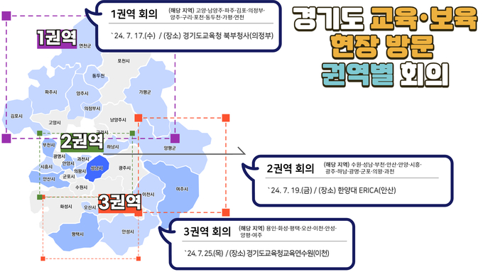 권역별 회의 안내 자료. (사진=경기도교육청 제공)
