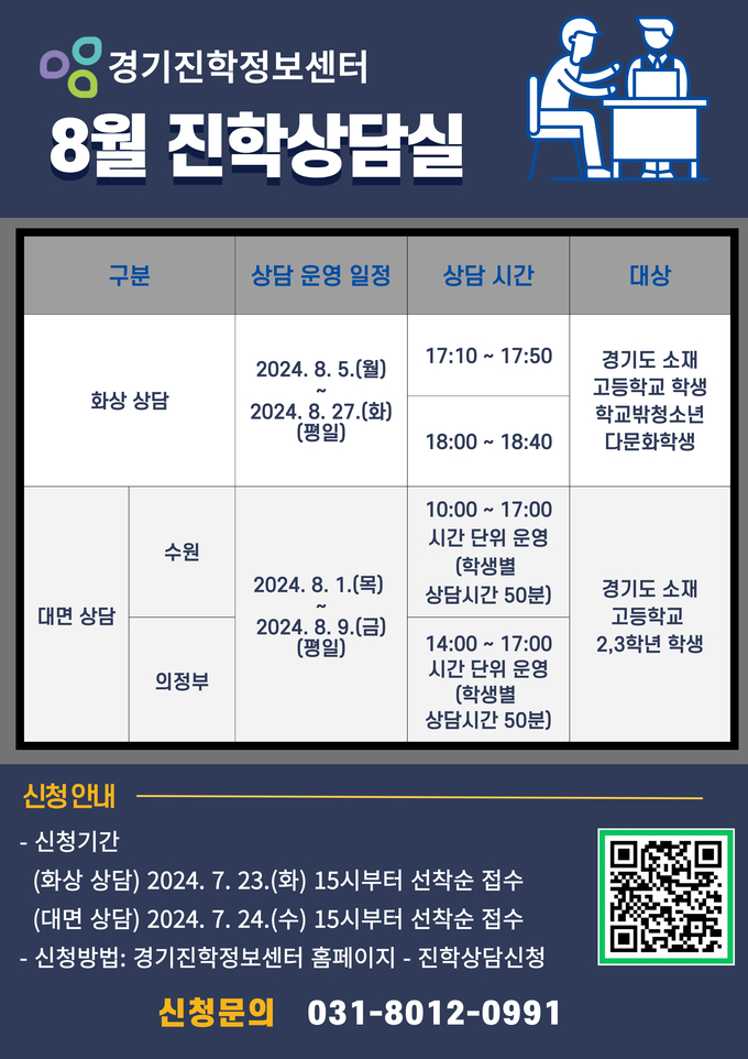 진학상담실 운영 안내 홍보물. (사진=경기도교육청 제공)