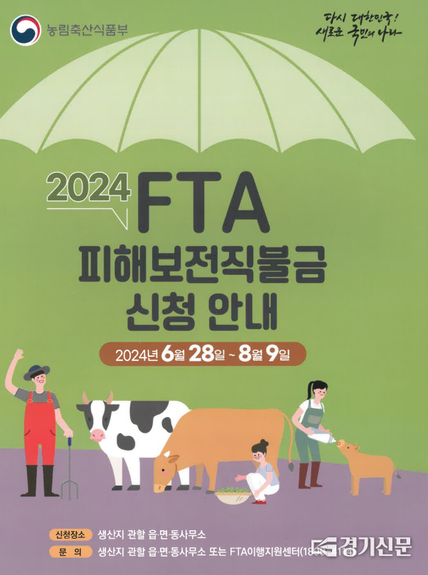 2024년 자유무역협정(FTA) 피해보전직불금 신청 홍보물. (사진=안성시 제공)