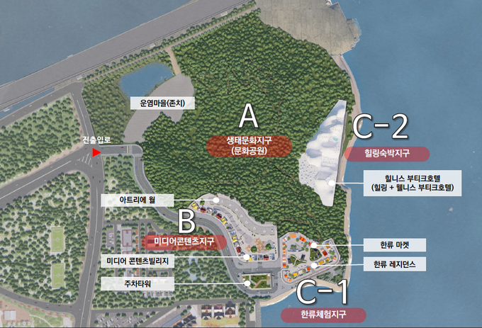 운염도 에코비우스 개발 계획도. ( 사진= 인천경제청 제공 )