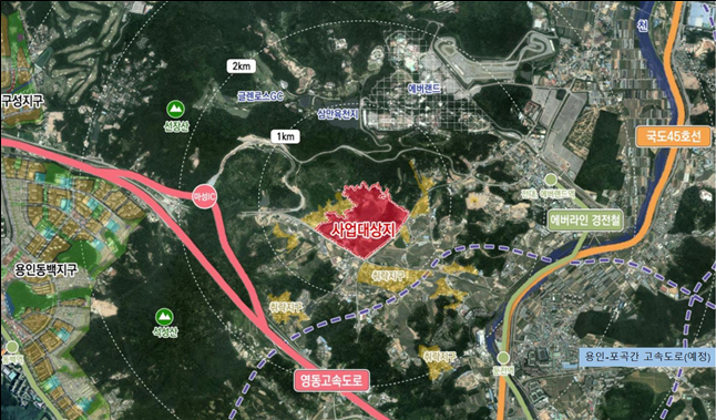 ‘용인포곡 공공지원민간임대주택 공급촉진지구’ 사업대상지. (사진=용인시 제공)