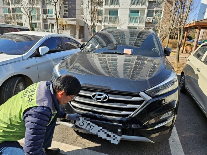 오산시, 자동차 번호판 영치로 12억원 체납 징수. (사진=오산시 제공)