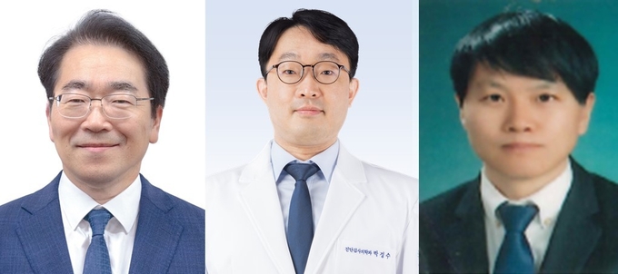 (왼쪽부터)분당서울대병원 외과 한호성교수, 진단검사의학과 박정수 교수, 외과 김상태 수석연구원. (사진=분당서울대병원 제공)
