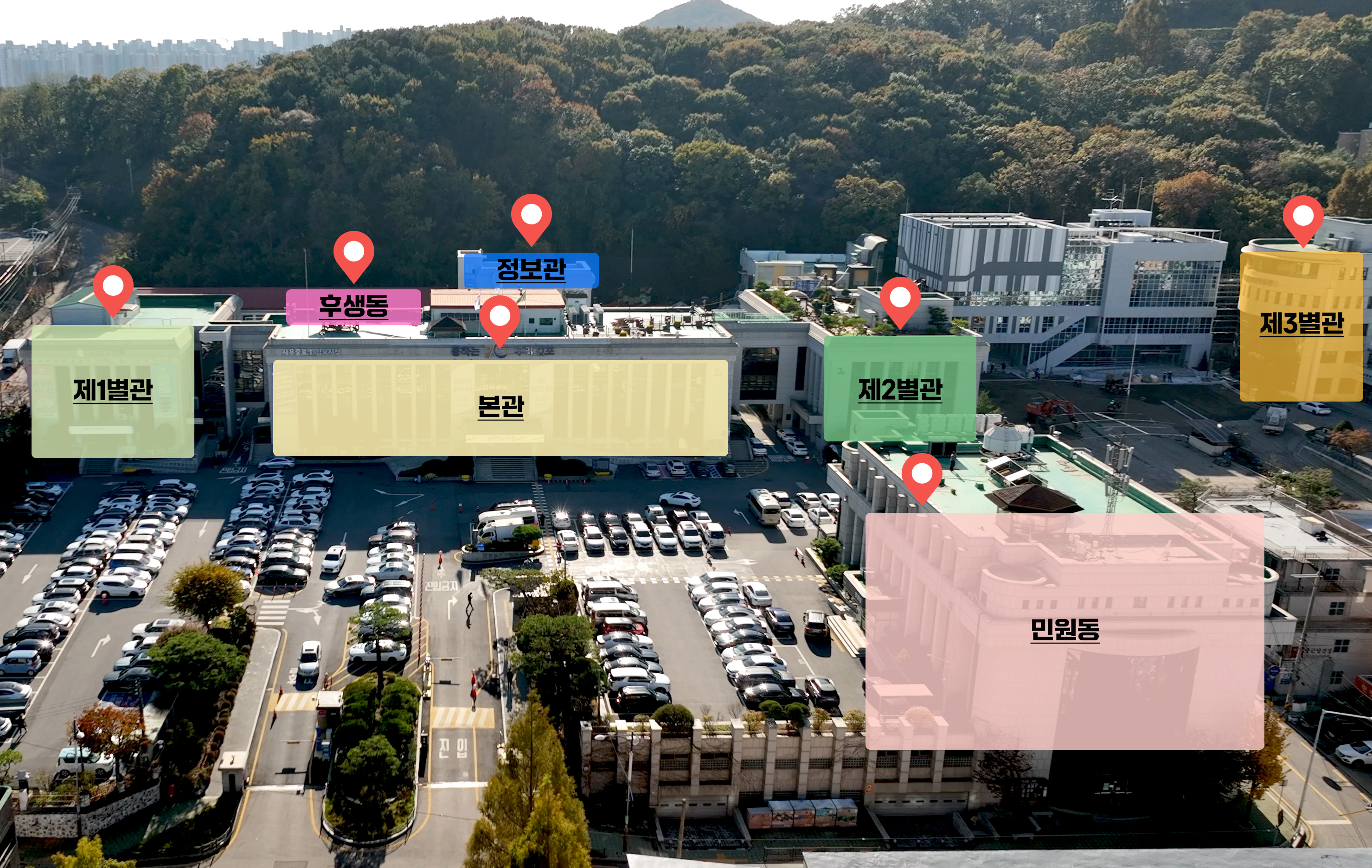 김포시 청사 배치도. (사진=김포시청 제공) 