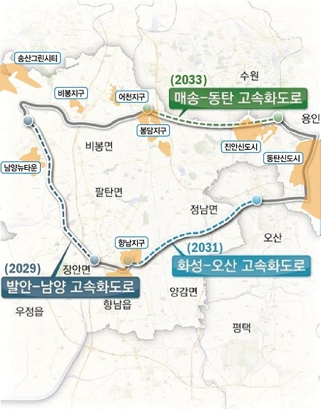 화성시가 추진하는 내부 순환도로망. (사진=화성시 제공)
