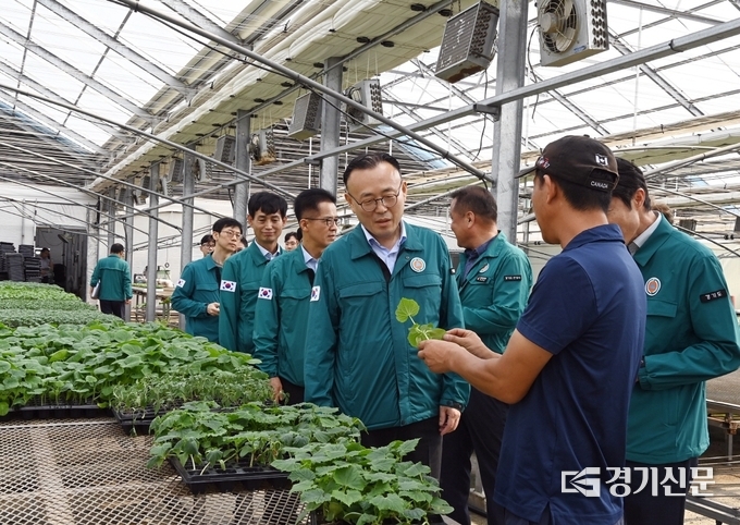 안성시와 행정안전부가 합동 폭염 상황을 점검하고 있다.(사진=안성시 제공)
