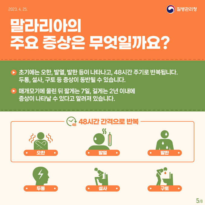 말라리아 증상 안내문. (사진=부천시 제공)