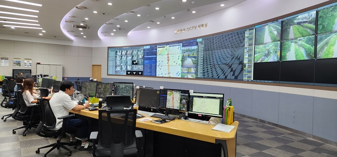생활안전 CCTV 상황실 전경. (사진=성남시 제공)