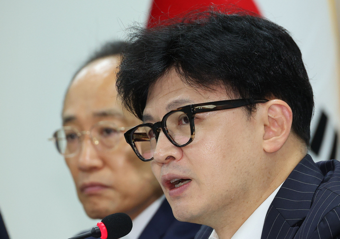 한동훈 국민의힘 대표가 5일 오전 서울 여의도 당사에서 열린 최고위원회의에서 발언하고 있다. (사진=연합뉴스)