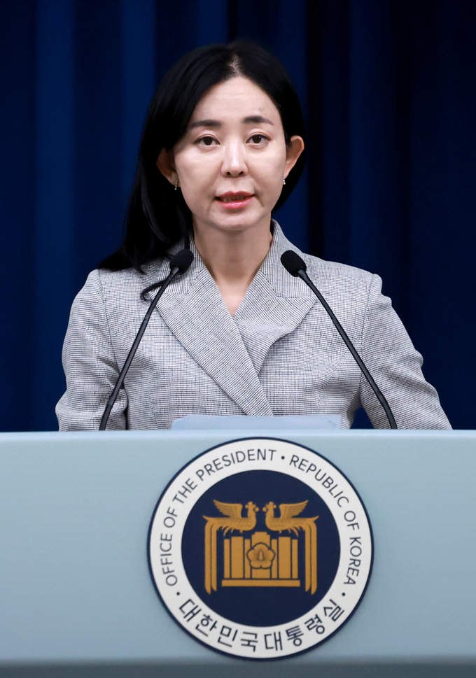 정혜전 대통령실 대변인이 16일 서울 용산 대통령실 청사에서 현안 브리핑을 하고 있다. (사진=연합뉴스)