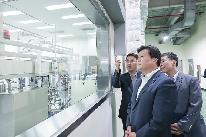 임병택 시흥시장 글로벌 바이오 기업 셀트리온 현장 방문. (사진=시흥시 제공).