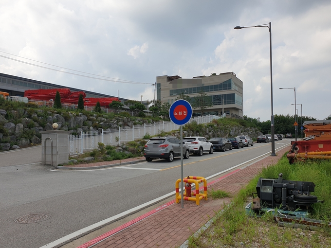 준산업단지 조성을 추진하고 있는 A 업체 인근 도로. (사진=나규항 기자) 