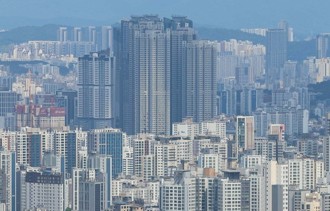 서울 남산에서 바라본 아파트 단지 모습. (사진=연합뉴스 제공)