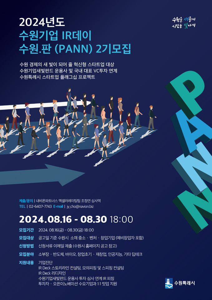 '제2회 수원기업 IR데이 수원.판(PANN)' 홍보물. (사진=수원시 제공)